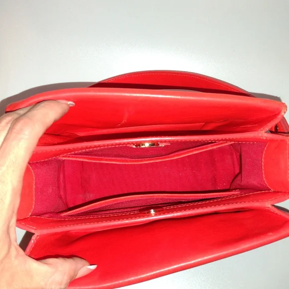 Christian Louboutin Coral Red Passage Leather Crossbody Bag 🎀 - Picture 12 of 17